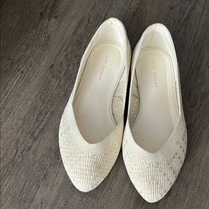 Lane Bryant WW Women's Textured Cream Flats